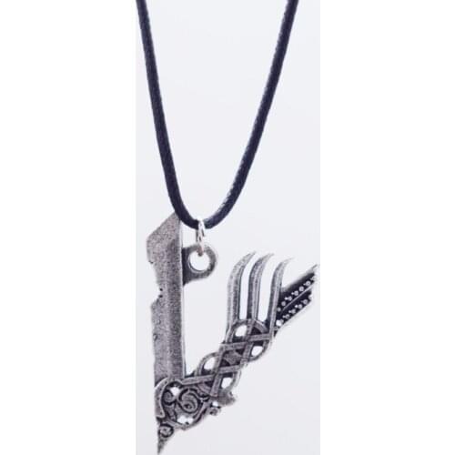 12pcs Norse Mythology Jewelry Vikings "V"Logo Pendant Necklace Vintage Men Women Birthday Gift