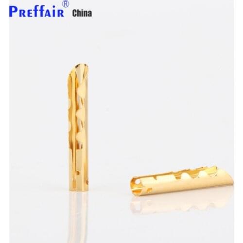 12pcs VB432G Gold Copper Audio BFA Z-Type 4mm Banana Plug Speaker Cable Connector