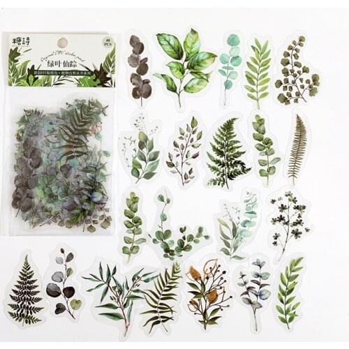 40 Pieces /Pack Colorful Summer Flower and Plants Diary DIY Decoration Sticker for Album Notebook