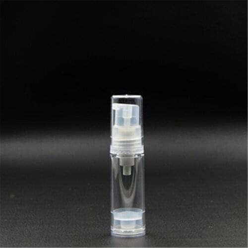 6pc High Quality, Empty, clear, 5ml vacuum bottle with treatment pump airless bottle refillable bottle Printable custom logo