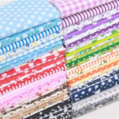 7pcs 50x50cm Patchwork Plain Thin Floral Fabric Group Handmade DIY Cotton Small Cloth