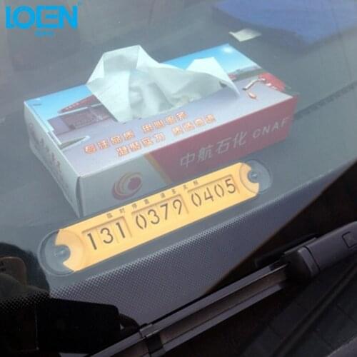 LOEN Car Temporary Parking Card Sign Phone Number car stickers warning board warning car-styling car interior accessories