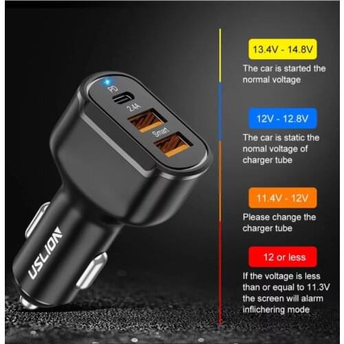 USB C Car Charger Quick Charge 4.0 3.0 QC4.0 QC3.0 Phone Charger Type C Fast Charging For iPhone 12 Xiaomi Huawei Samsung 30W PD