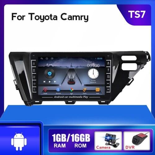 QLED IPS Screen Car Radio For Toyota Camry 8 XV 70 2017 2018 2019 Android No 2din 2 Din Car DVD Player GPS Navigation Head Unit
