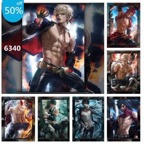 Boku No My Hero Academia Bakugou Katsuki Todoroki Shoto Midoriya Izuku Anime Posters Canvas Painting Wall Art Decor Home Decor