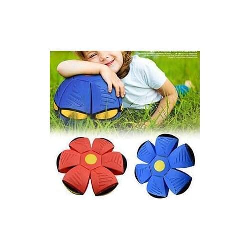 Elastic Flat Deformation Ball Outdoor Training Toys Magic Vent Ball Funny Flat Throw Toy Exploding Flying Saucer Deforming Ball