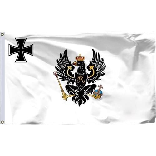 Germany War Ensign Prussia 1816 Flag 150X90cm (3x5FT) 120g 100D Polyester Double Stitched High Quality Banner Free Shipping
