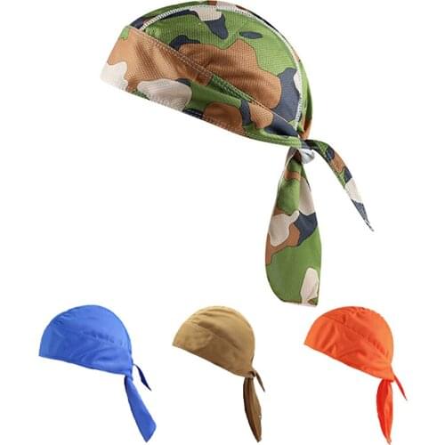 Summer Men Running Riding Bandana Head Scarf Ciclismo Pirate Cap Headband Men Head Scarf Quick Dry Pure Cycling Cap Head Scarf