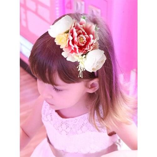 Hot sale flower fairy childrens simulation flower headband girl cute performance stage shooting pressure hair flower headband