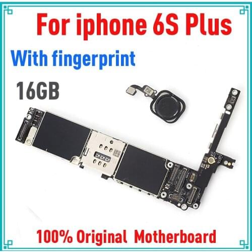 16gb Original unlocked for iphone 6s plus Motherboard with Touch ID,Black for iphone 6s Plus Logic boards,Good Working