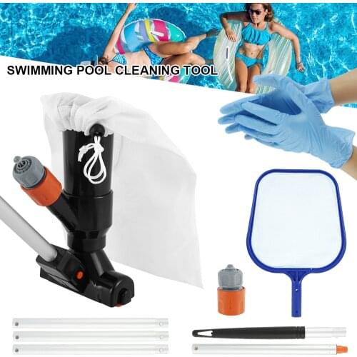 Pool Cleaning Kit Humanized Vacuum Cleaner Shallow Net Remove Rubbish Fine Mesh Pool Skimmer Easy Operate Keep Water Clean