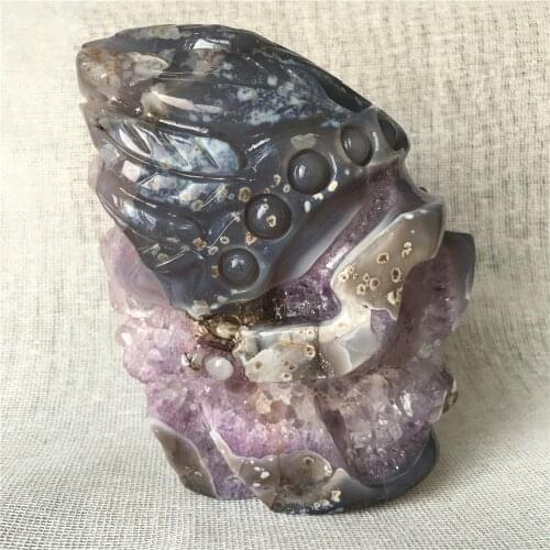 Natural Agate geode cranium quartz crystal for sale Stones and crystals home decoration decorative crystal skulls