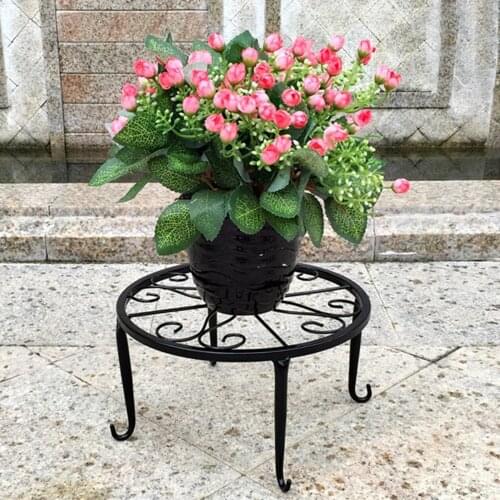 Simplicity Plant Stand Single Layer Iron Floor-standing Low Indoor Outdoor Flower Pot Garden Container Supports Rack