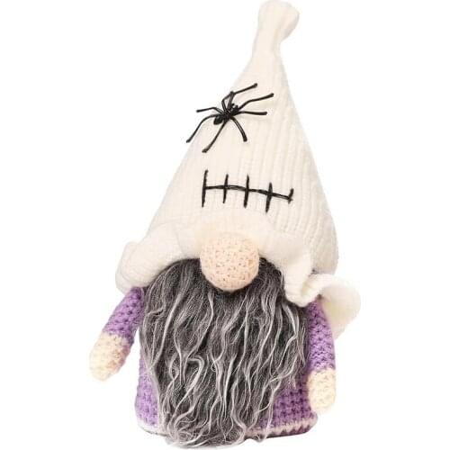 Practical Halloween Faceless Dwarf Doll Gnome Halloween Knitted Dwarf Pendant Bedroom Desktop Ornament Halloween Decor