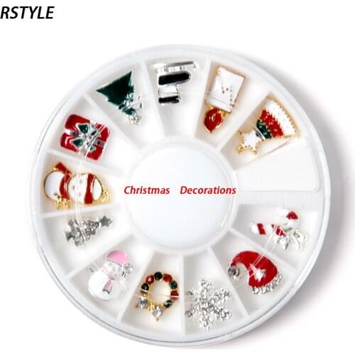 ROSALIND Decorations Charms Nails Glitter 12PCS Alloy Diamonds 3D Nail Art Rhinestones Decals Wheel nail Supplies