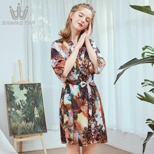 Sexy Sleepwear Satin Night Robe Lace Bathrobe Large Size Perfect Wedding Bride Bridesmaid Robes Dressing Gown For Women