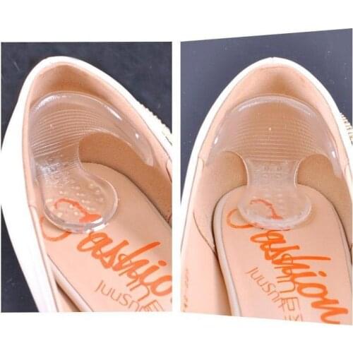 Silicone Soft Insert Heel Liner Grips, T Type, Comfortable High Heel Pads, Foot Care Accessories, 1 Pair