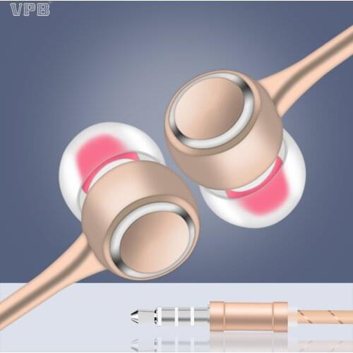 VPB V4 Sport Earphone Wired Super Bass 3.5mm Crack Earphone Earbud with Microphone Hands Free for Samsung