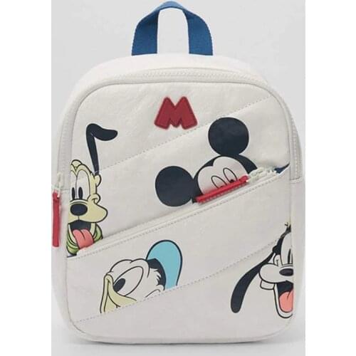 Anime NEW Disney childrens bag Mickey Mouse childrens Bacpack Autumn Mickey Minnie Mouse pattern backpack Kids Christmas Gifts