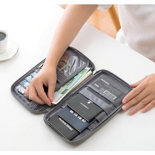 Storage bag gadget storage bag portable travel passport bag travel document bag waterproof and dustproof portable card case