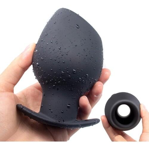 Super Huge Hollow Anal Plug Silicone Vaginal Dilator Anus Speculum Large Butt Plug Prostate Massage For Men Sex Toys For Adults