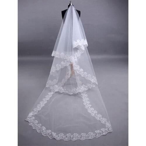 3 M wedding veil Voile mariage lace veil long bridal veil wedding Accessories