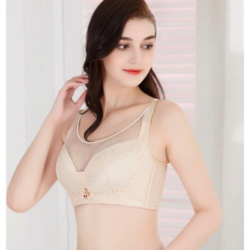 Thin women plus size bra C D E cup New lace bra female lingerie deep V sexy big size bra 34-52 120 Plus Size