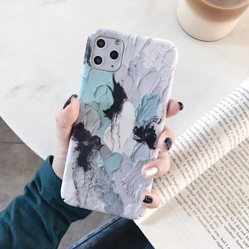Vintage Oil Painting Personalized Pattern Phone Case For iPhone Case Frosted PC Water Paste Hard Shell For Huawei And For Xiaomi