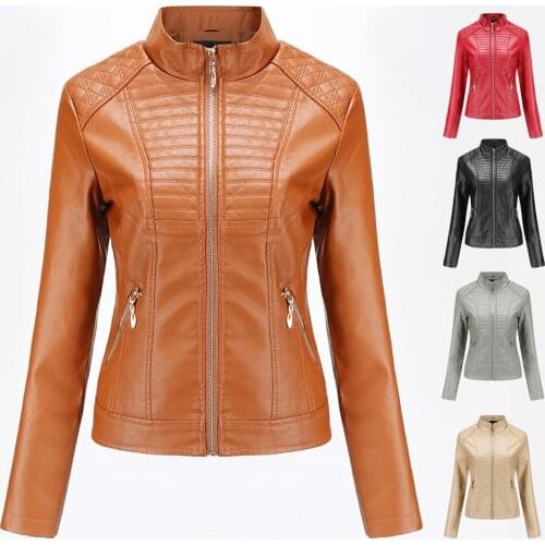 Coat Female PU Leather Jacket Casual Spring Autumn Coat Women Clothes 2020 Korean Outwear Tops Chaqueta Cuero Mujer ZT5019