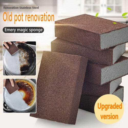 Behogar 10pcs Nano Emery Sponges Washing Cleaning Scrubber Carborundum Sponge Eraser Brush for Kitchen Dishes Accessories