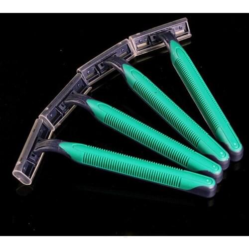 100Pcs/Lot Green Handle Disposable Razor Blades Razor Holder Shaving Razor Bladed Set for Clean Body Tattoo Supply