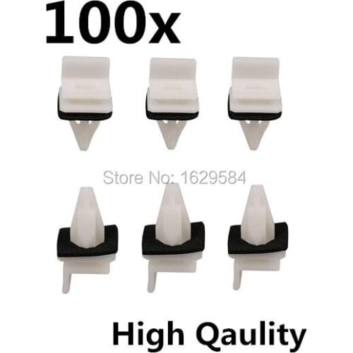 100x Rocker Panel Moulding Clip Trim Nylon Clips 91513-SM4-000 For Accord Civic-CR-V Fits Into 12mm Hole