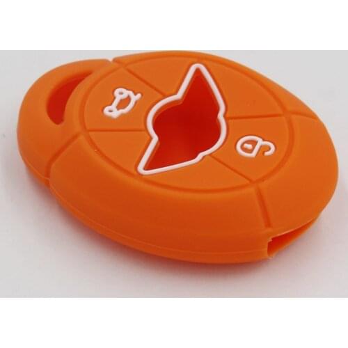 2PCSilicone car Key set Shell Fob Skin Case Cover for BMW Mini Cooper S R50 R53 Two 2 Buttons remote Repair Protect styling