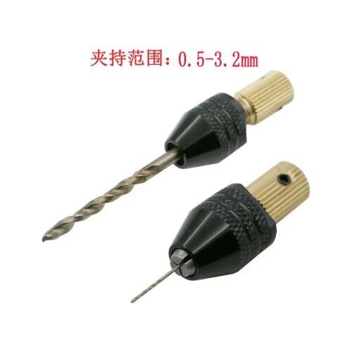 3.17mm Electric Motor Shaft Mini Chuck Fixture Clamp 0.5mm-3.2mm Small To Drill Bit Micro Chuck Fixing Device
