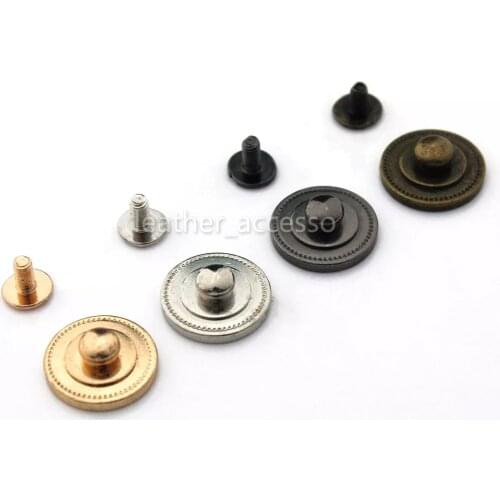 4pcs Brass Screw Back Rivets for Bag Base Studs and Leather Studs Nail Garment Leather Craft Belt Wallet Bag Decoration Hardware