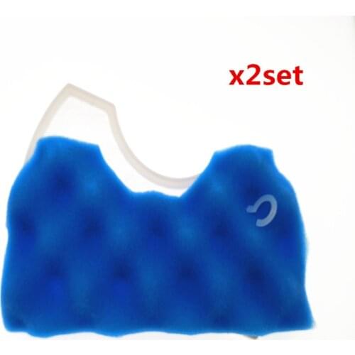 4pcs/lot Blue Sponge Filter + 1 Set Dust Hepa Filter for Samsung DJ63-00669A SC43-47 SC4520 SC4740 VC-9625 VC-BM620 Vacuum Clean