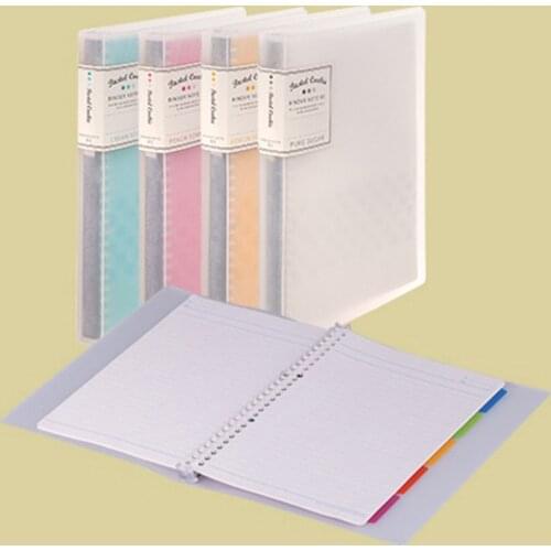 A5 B5 Macaron Notebook Cover Binder with Loose-leaf Paper Plan Inner Pages Index Separator Diary Binder Office School Supplies