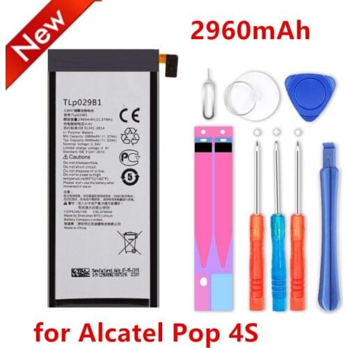 TLP029B2 TLp029B1 2960mAh Good Quality Battery for Alcatel Pop 4S 5095 5095B 5095I 5095K 5095L 5095Y For TCL 550 Batteries