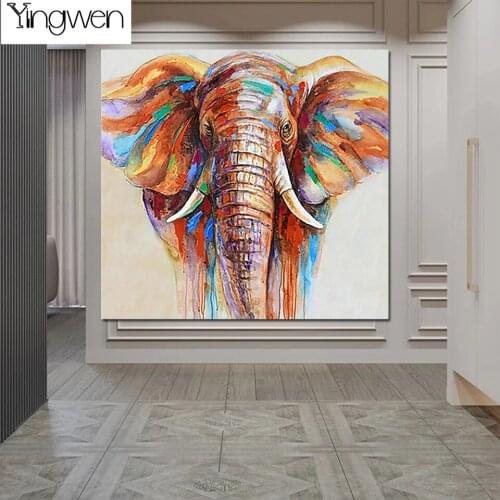DIY Diamond Painting Color Elephant Full Diamond Beads Embroidery Home Decor Animal Art Diamond Mosaic Kit Cross Stitch Birthday