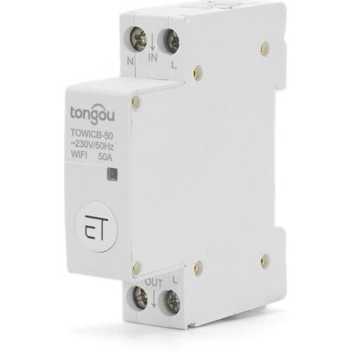 1P Din Rail WIFI Circuit Breaker Smart Timer Switch Relay Remote Control By EWeLink APP Smart Home Compatiable With Alexa Google