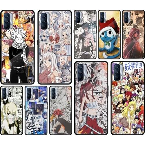 Fairy Tail Anime Tempered Glass Cover For Realme 7 7i XT C3 6 5 Pro for OPPO A9 2020 A52 Find X2 Lite Phone Case