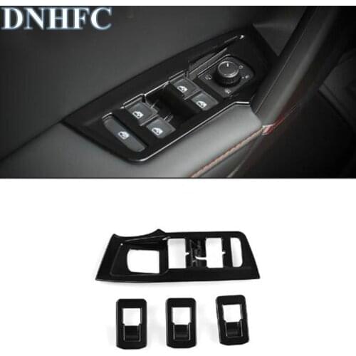 DNHFC For Volkswagen VW Tiguan 2017 LHD Interior Decoration Door Window Switch Cover Trims Car Accessories Car-styling
