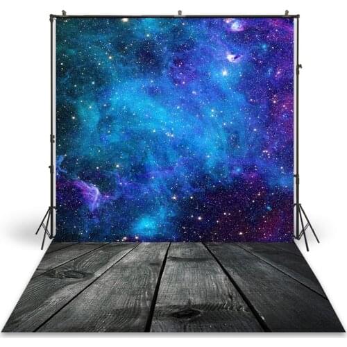 HUAYI Photography Backdrop Newborns Baby Child Photo Booth Background Vintage Starry Sky with wood floor Photoshoot DropsXT-3980
