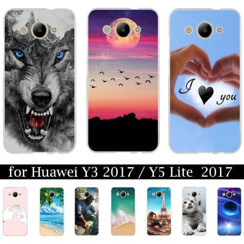 FRUITWORLD For Huawei Y3 2017 Case Phone Cover for Huawei Y5 Lite 2017 Cover Soft TPU Funda for Huawei Y3 2018 Case Capas