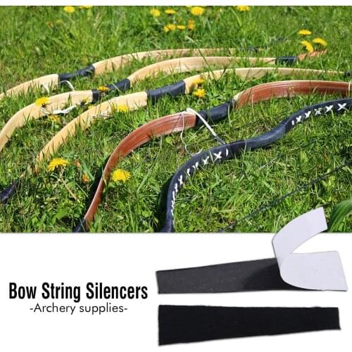 2pcs Archery Recurve Bow String Silencer Hair Dampener Accessory for Hunting