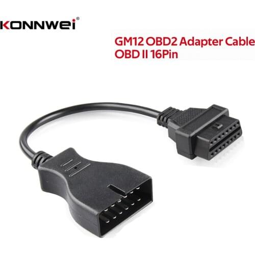 For GM 12Pin OBD 2 OBD2 Connector GM12 Car Diagnostic Cable for GM Vehicles OBD Cable Adapter to 16pin OBD2 Adapter for Daewoo