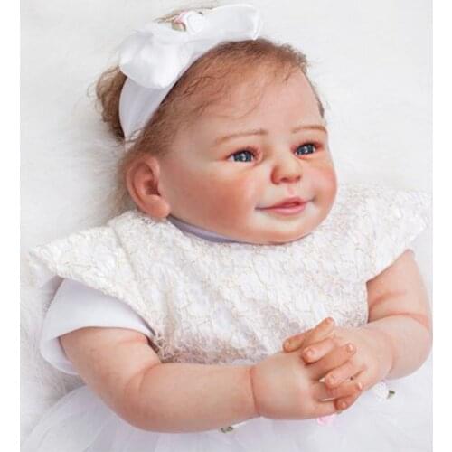 Collectible Bebe reborn Dolls detail hand painted cotton body silicone reborn baby new born Girl babies alive doll toys gift