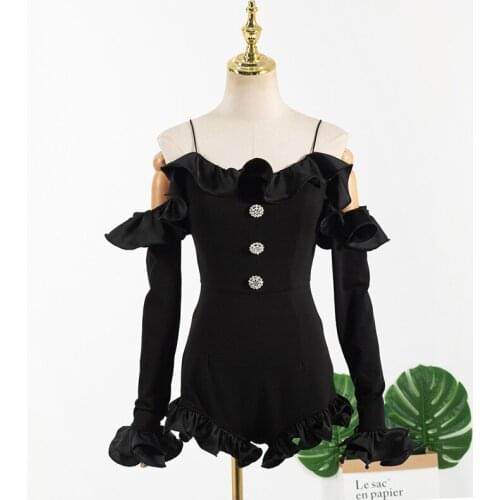 Kpop Seo Yea Ji Party camisole off-shoulder Romper Jumpsuit Women IU Lee Ji Eun Nightclub sexy backless Romper Jumpsuits Shorts