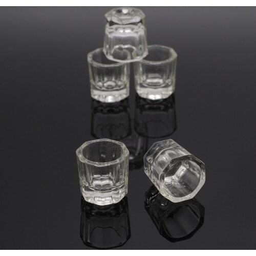Lab Item Dental Octagonal Stirring Cups Glass Cups Mixing Bowls Dappen Dishes