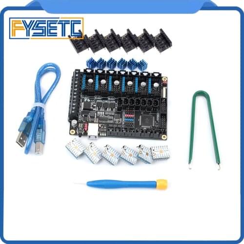 FYSETC F6 V1.3 Board ALL-in-one Electronics Solution Mainboard + 6pcs TMC2208 V1.2 + 6pcs Protector For UART VS TMC2130